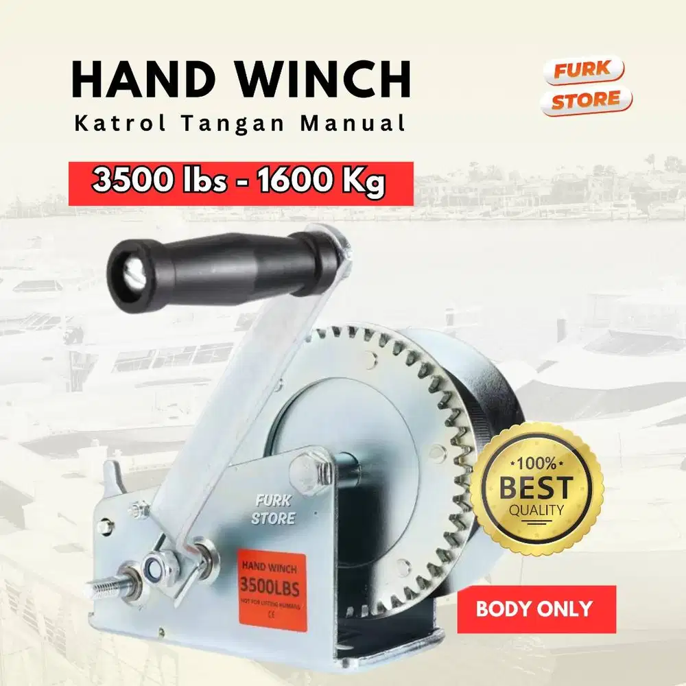 Hand Winch 3500LBS [KUAT & PRAKTIS] Tipe HW04 – Hand Winch Katrol
