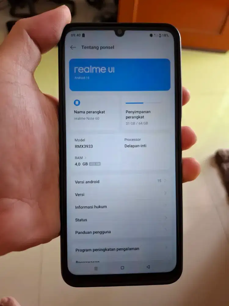 Realme Note 60 Ram 4/64GB Like new