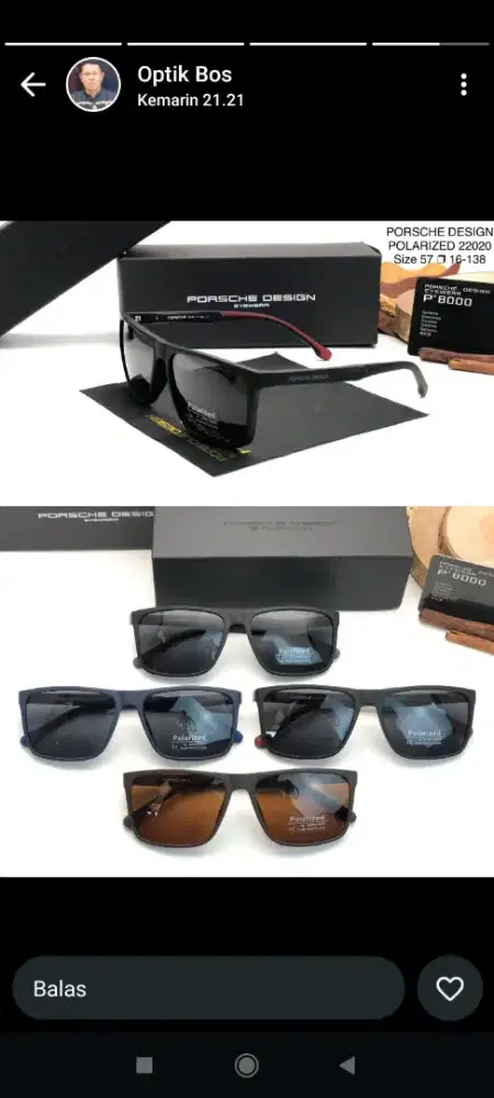 Jual kaca mata gaya hitam baru bermerek. Siap pakai dari optik kirana.