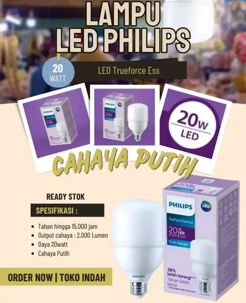 LAMPU LED PHILIPS 20 WATT