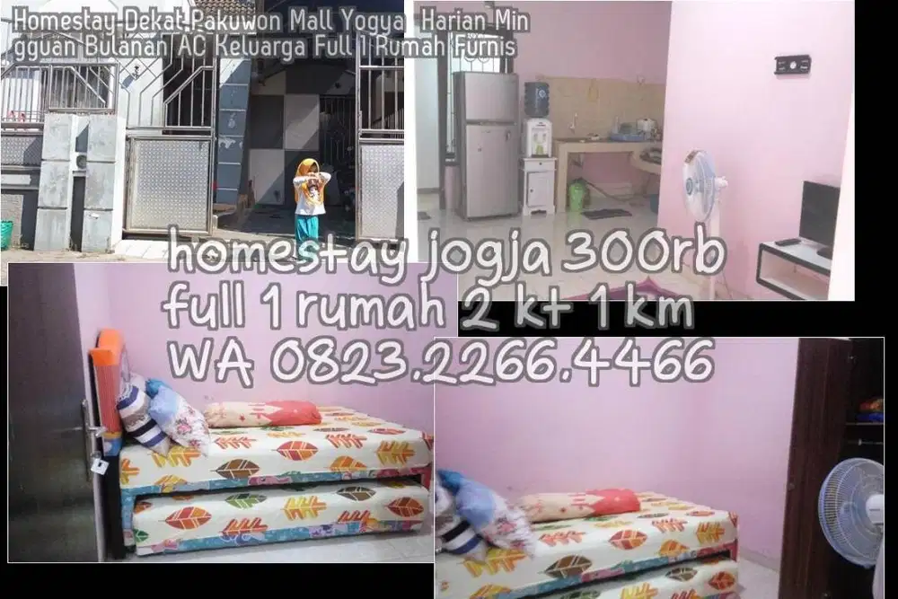 Homestay Dekat Pakuwon Mall Yogya  Harian Mingguan Bulanan AC Keluarga