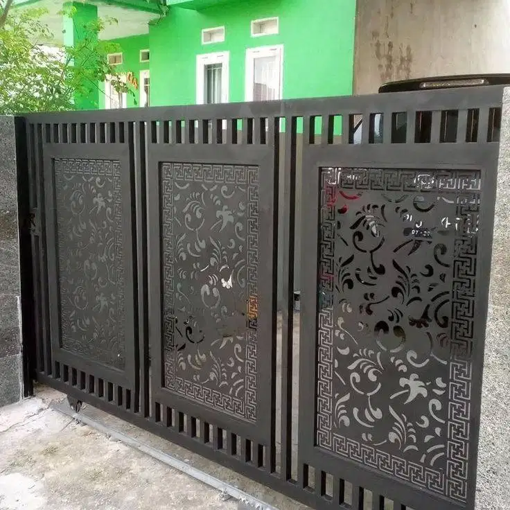 Pintu Pagar Besi Cutting Laser Besi Minimalis