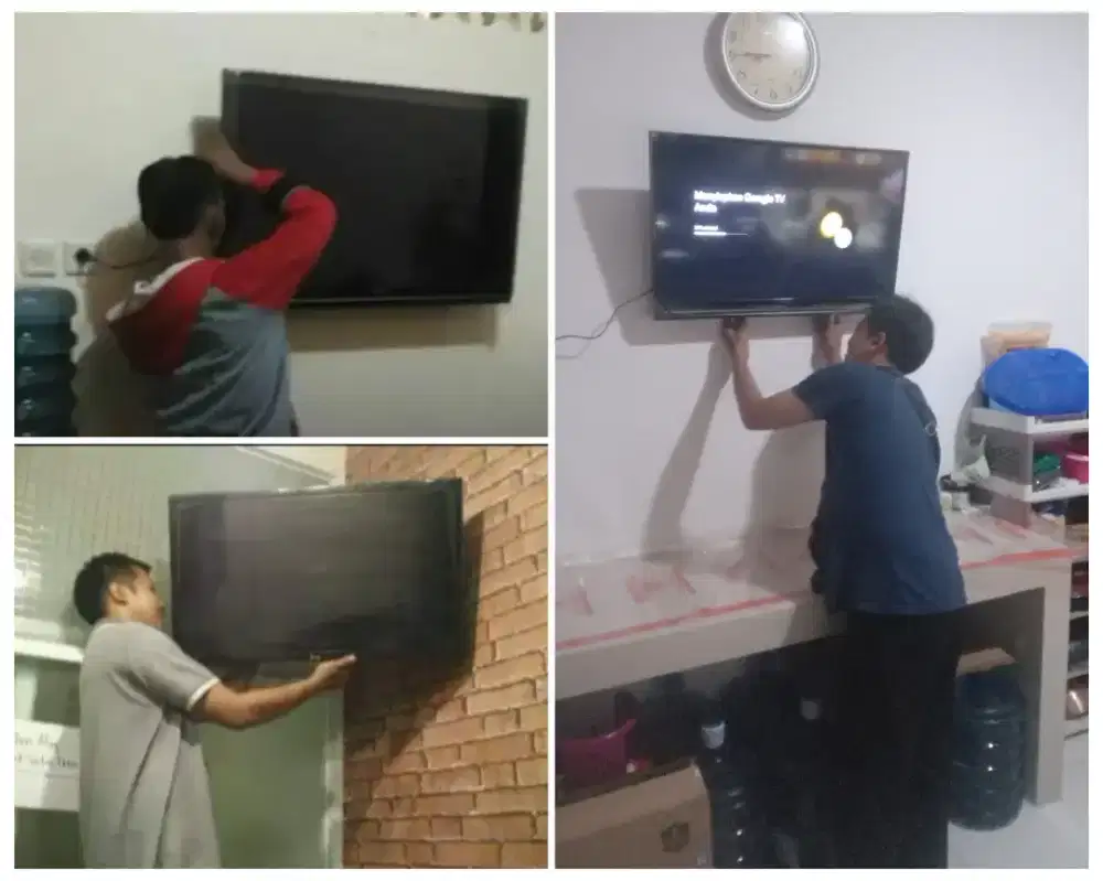 Pasangkan bracket dan Braket +pasang terimarapih breket briket led tv