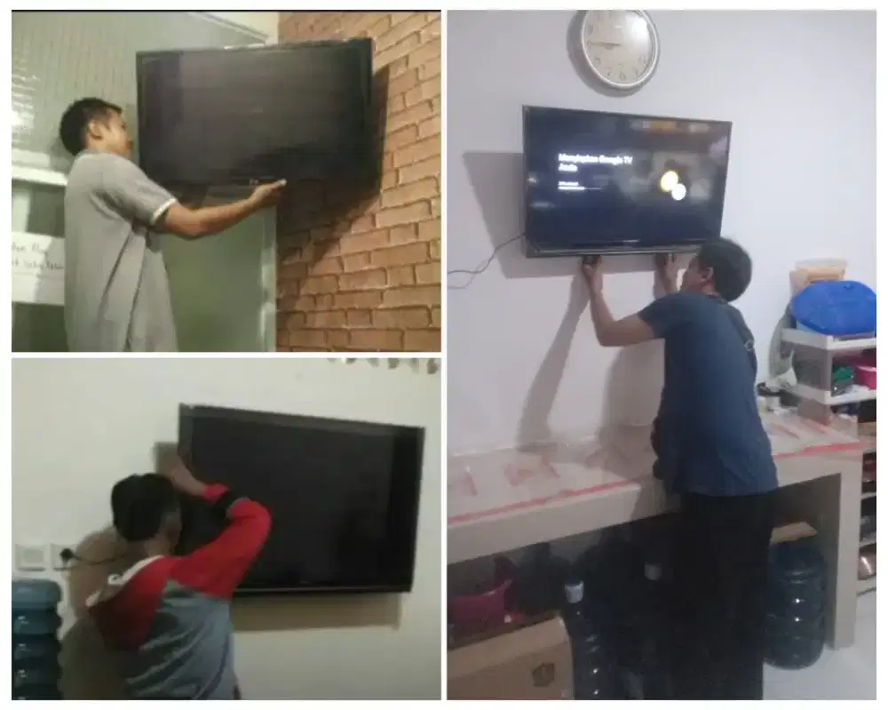 Pasangkan bracket dan Braket +pasang terimarapih breket briket led tv