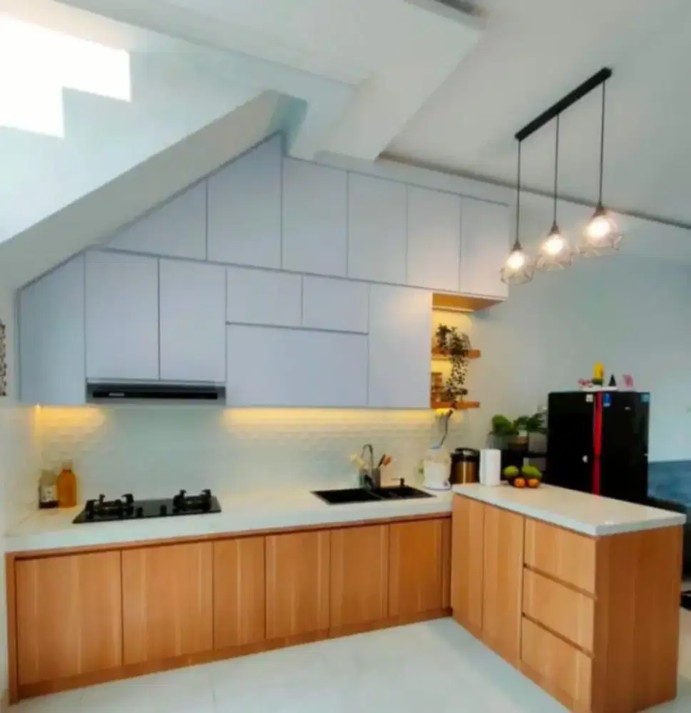 interior desain kitchen set kamar set wardrobe lemari backdrop tv