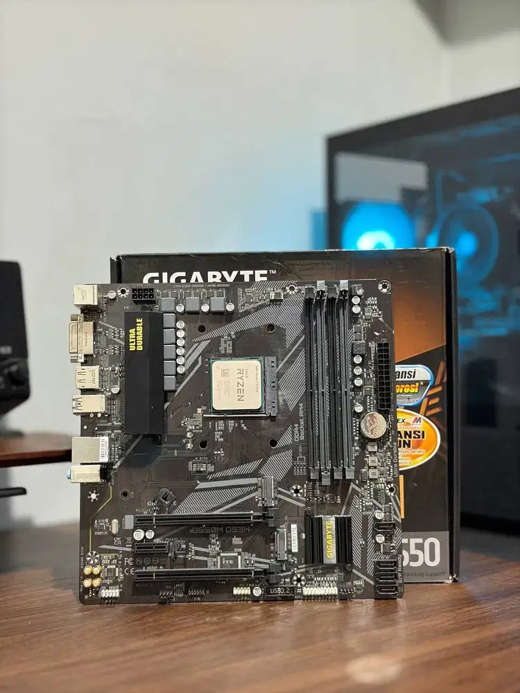 Ryzen 7 5700X + Gigabyte B550M DS3H Garansi ON Fullset