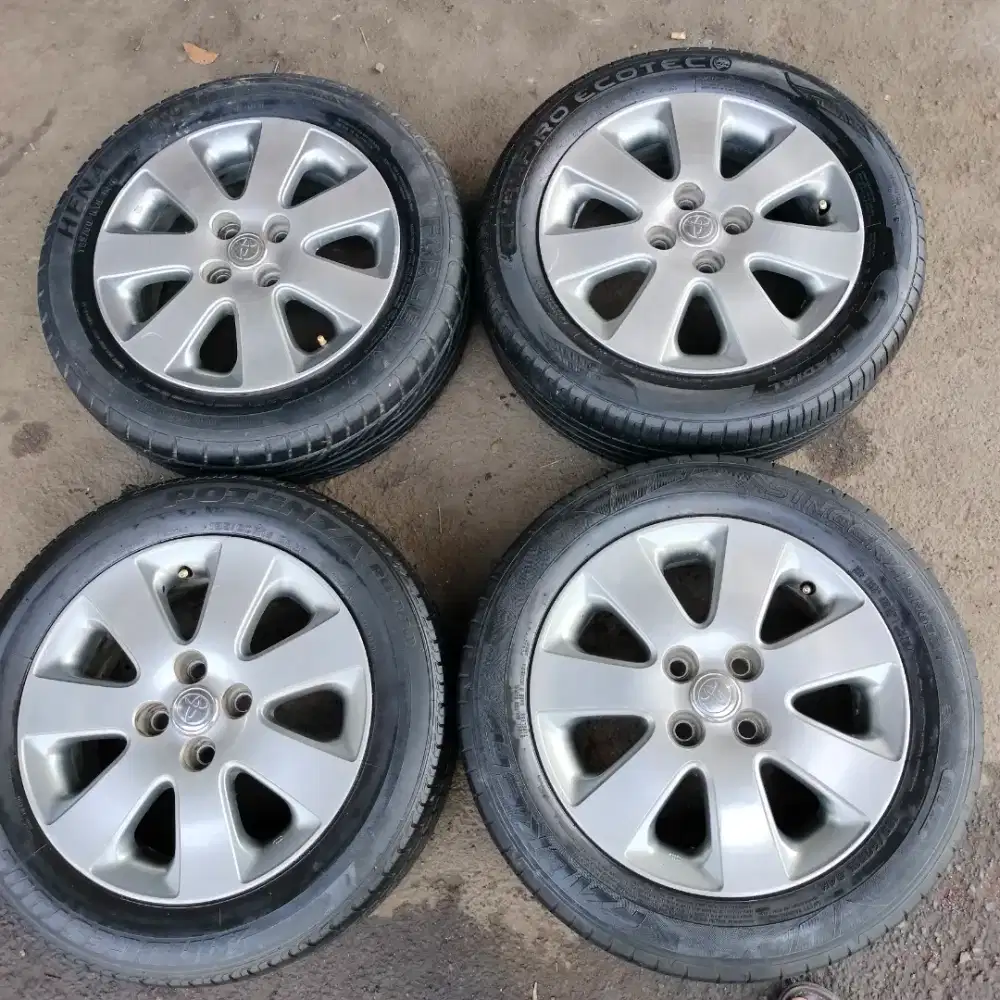 Velg OEM Vios ring 15 pcd 4x100 ban 185/60 R15 4buah