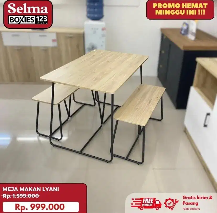 Meja makan set lyani