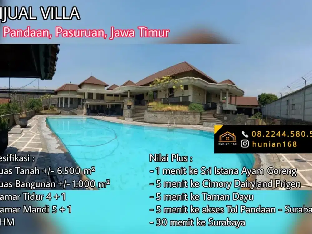 Villa Vila Bukit Trawas Tretes Puncak Prigen Raya Pandaan Pasuruan The Taman Dayu Finna Golf