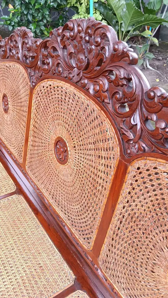 Murah Meja Kursi Tamu Jati Ukir Jepara Rotan Langka Lawas Jadul Kuno