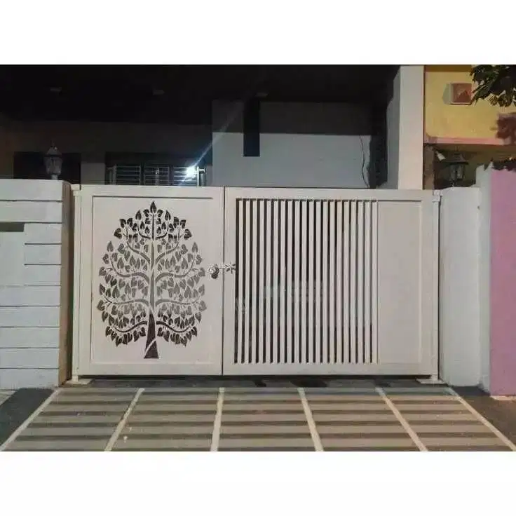 pagar rumah cuting warna putih anti karat