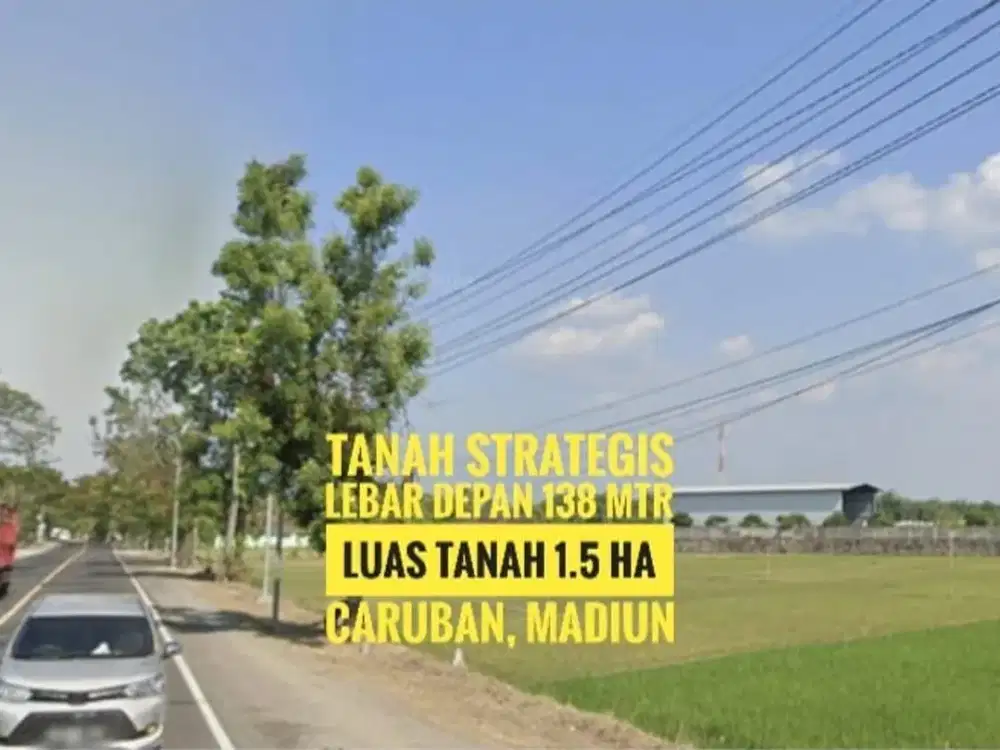 (Ba) Tanah Zona Industri LD 138 mtr, Dekat Gerbang TOL Caruban MADIUN, Istimewaa