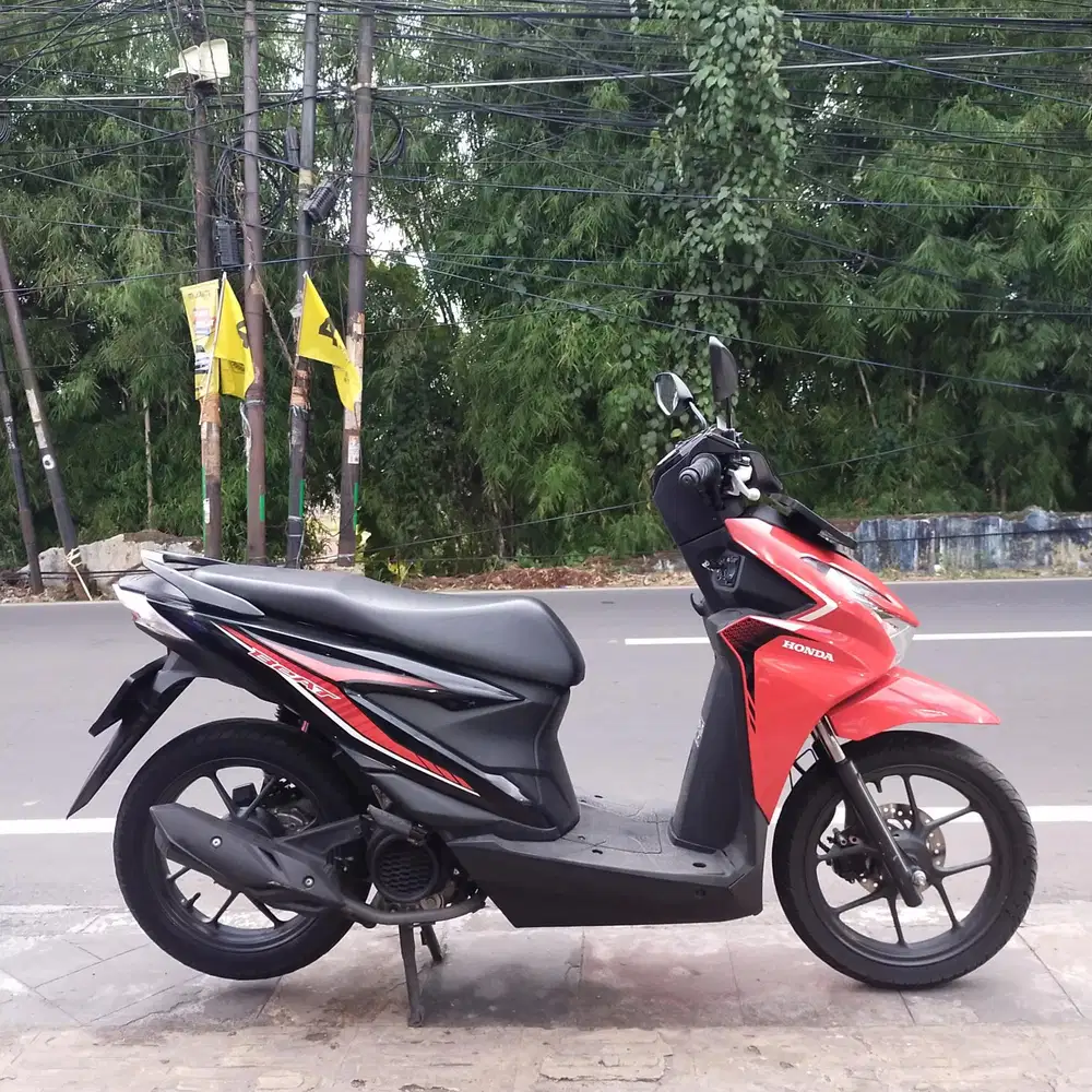 Honda Beat All New 110 2024 orisinil bagus lengkap merah hitam