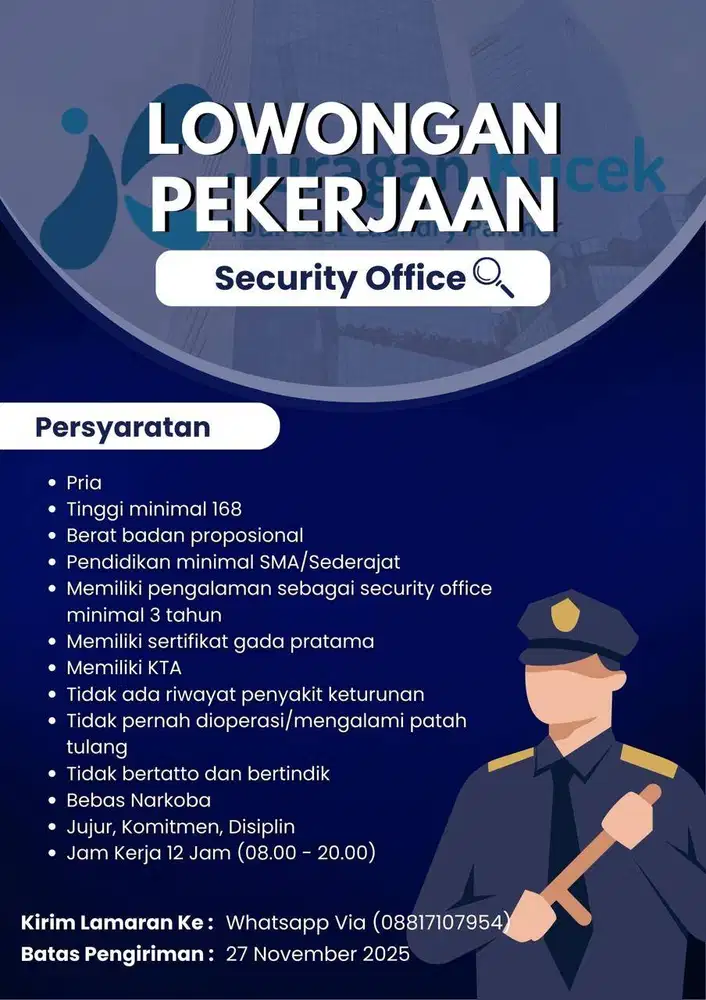 Lowongan Kerja Sekuriti Office