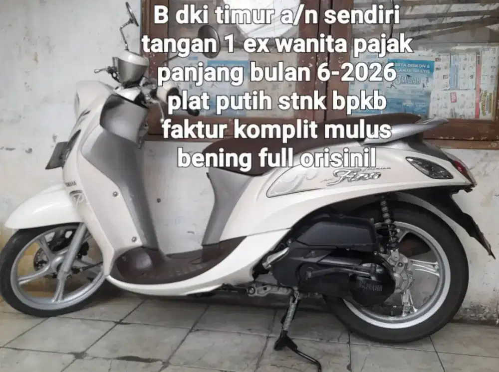 Yamaha Fino F1 2018 blue core 125 cw asli lis timbul Cream B dki timur