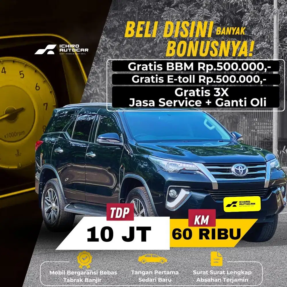 Toyota Fortuner Vrz 2019 KM 61Rb Pajak 11.26 Nopol B Genap