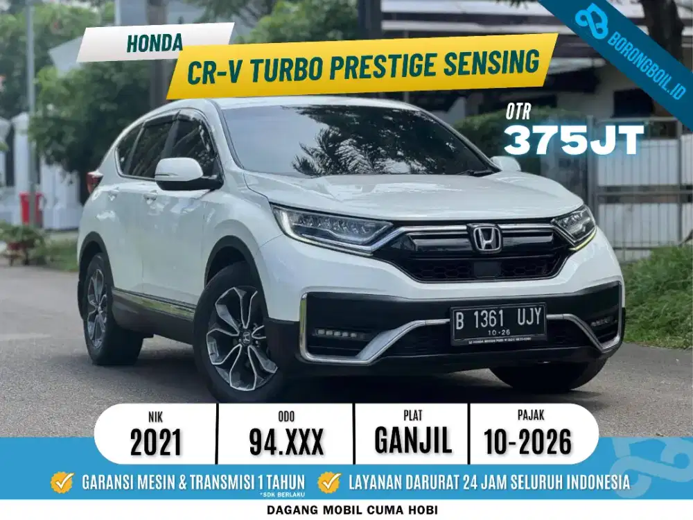 Honda CRV 1.5 Turbo Prestige 2021 Sensing Putih