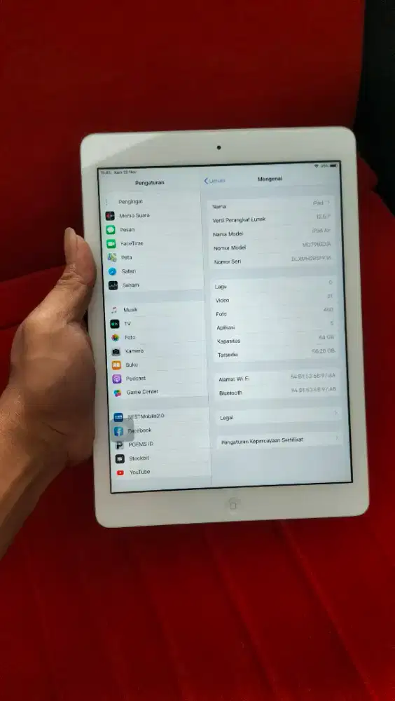 iPad air 1 64gb wiffi only resmi