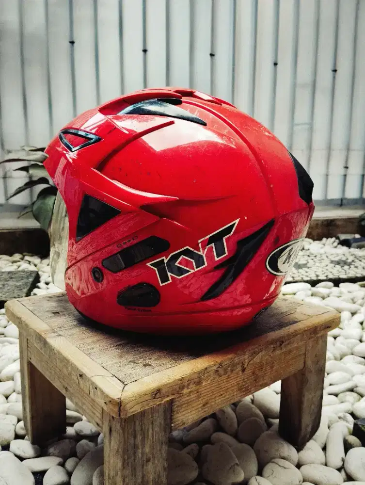 Helm KYT Half Face Double Visor