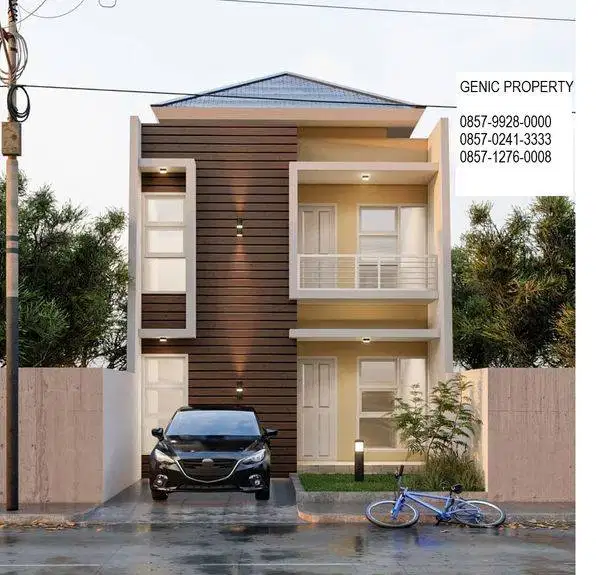 2 Lantai Rumah Tingkat, Free Desain Minimalis Modern. Bs KPR