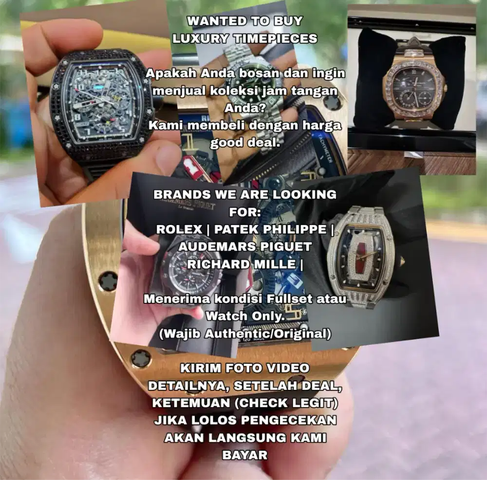 Jual beli jam Patek Philippe Rolex Audemars Piguet Richard Mille