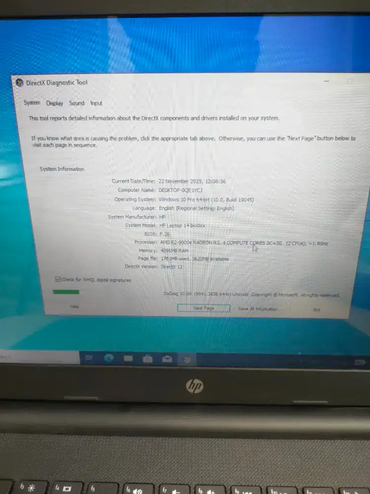 REDY HP 14 bw515AU
PROSESOR AMD RADEON 
RAM 4GB DDR4
SSD 128GB
HDD 500