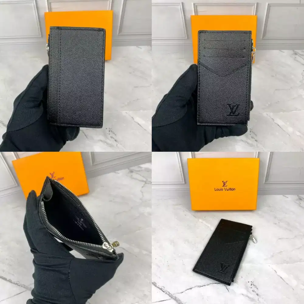 Card holder dompet kartu Lv taiga black fullset box