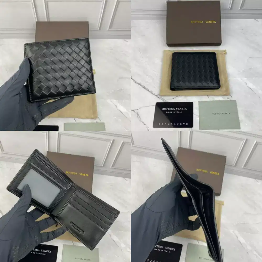 Dompet saku bottega veneta black ada tempat buat taroh foto