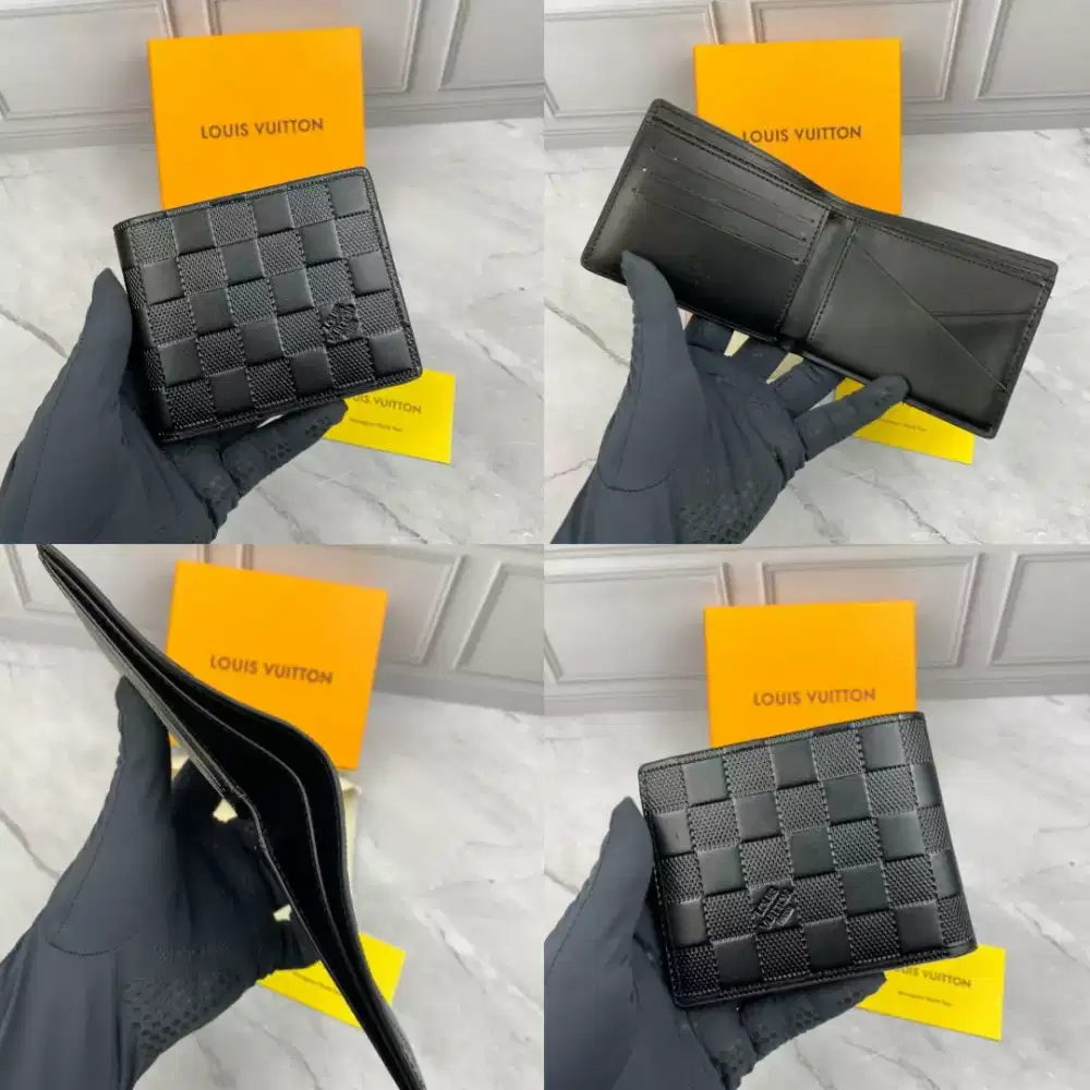 Dompet saku wallet LV damier infini black fullset box