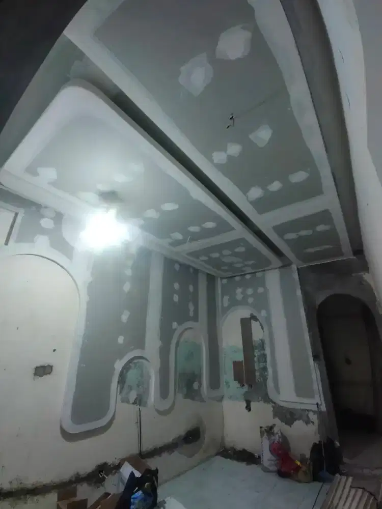 dekorasi kantor spesialist gypsum molding partisi cet tukang plafon