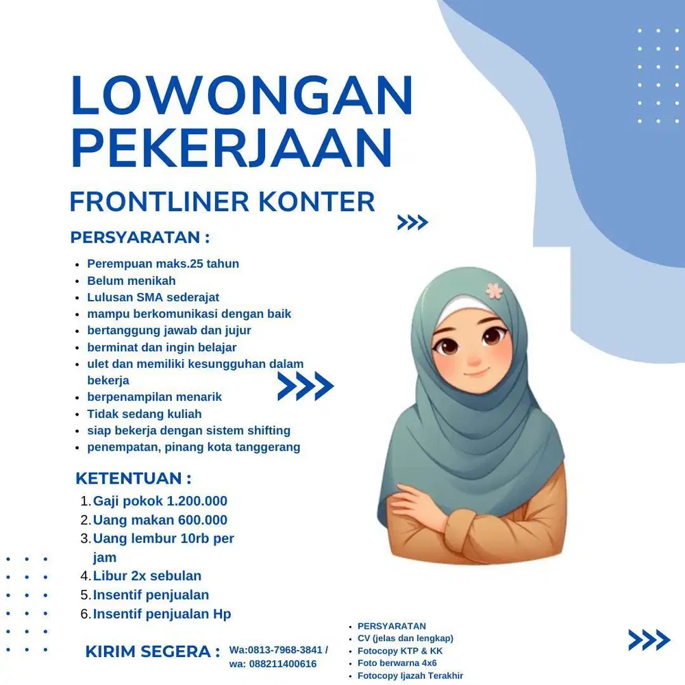 Lowongan Frontliner konter