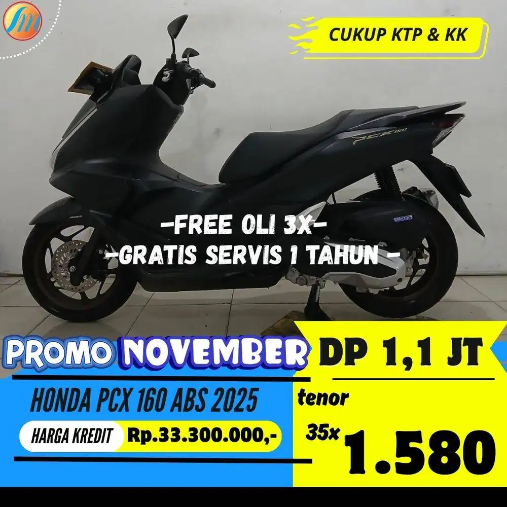 KTP DAERAH BISA KREDIT HONDA PCX 160 ABS 2025 SEKEN BERGARANSI