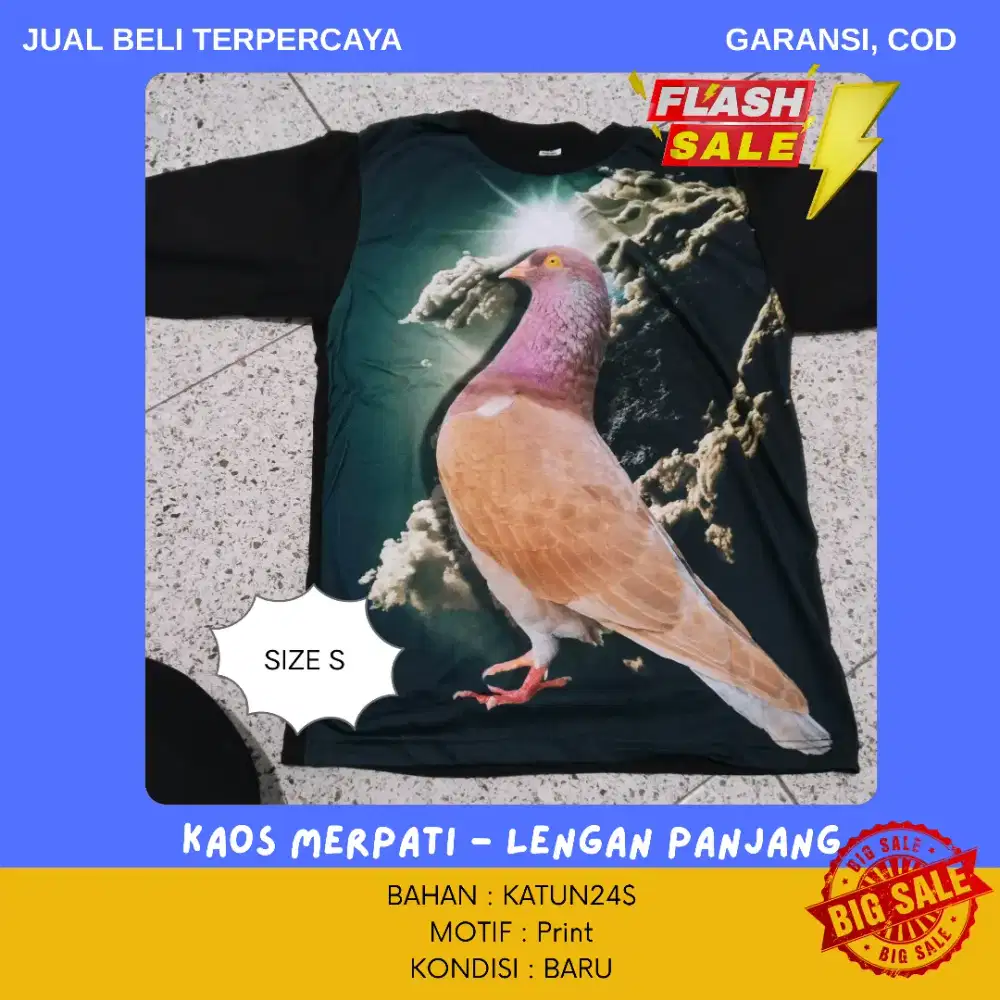 (BISA NEGO & COD) Kaos Merpati