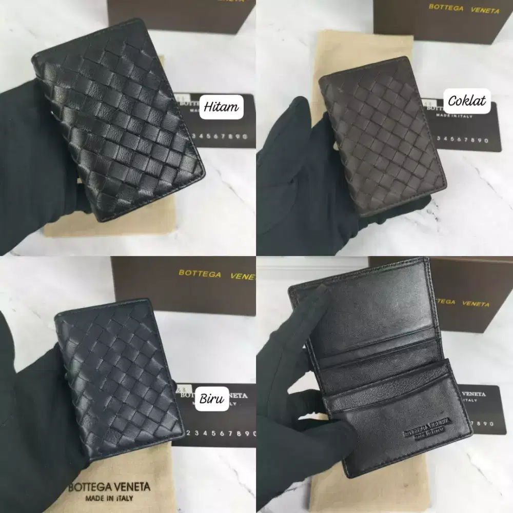 Dompet kartu card holder bottega leather sulam ready 3warna