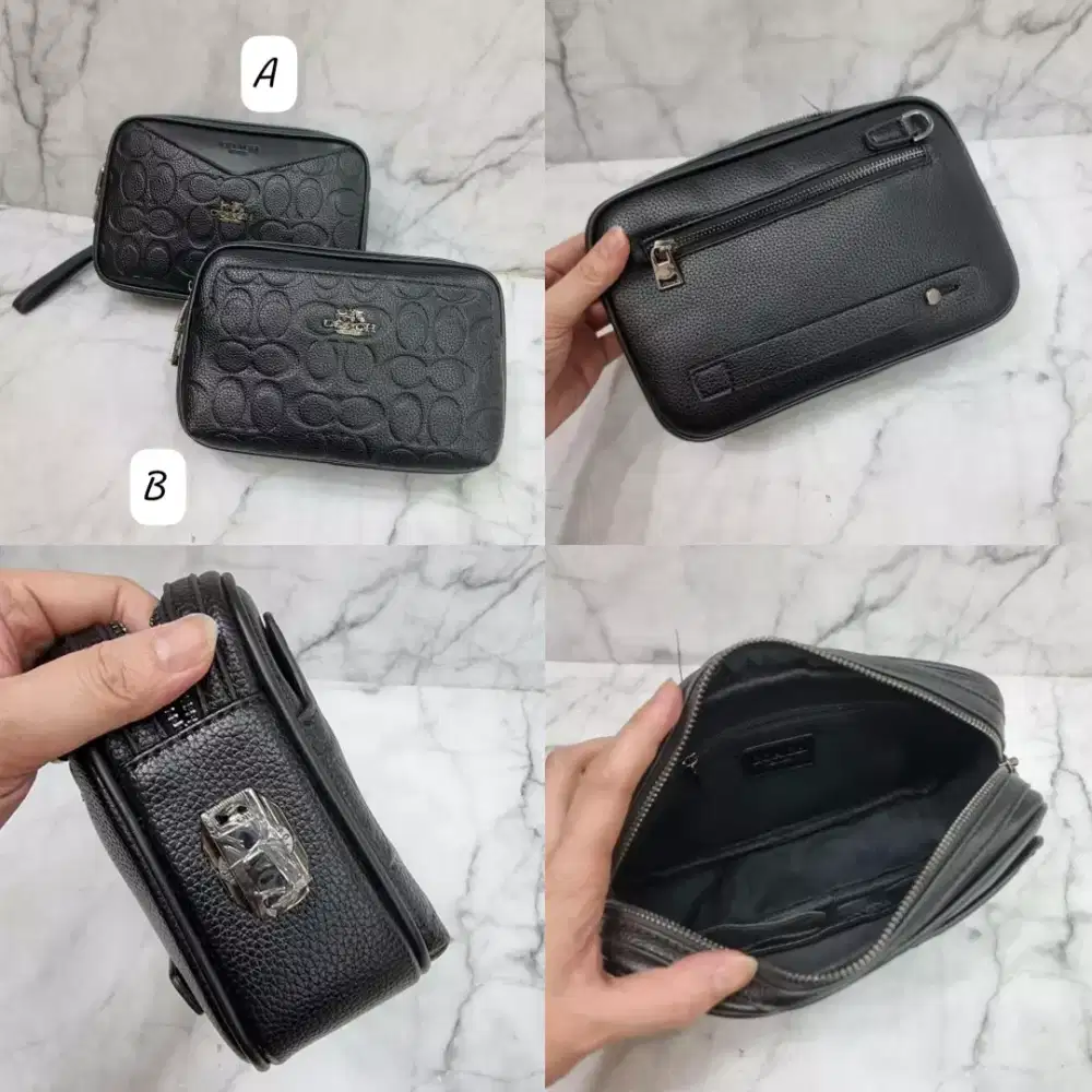 CLUTCH PRIA Coach HANDBAG LEATHER