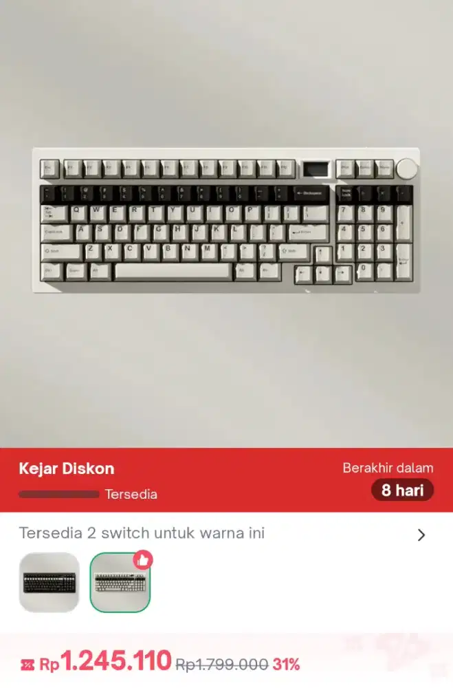 Keyboard mechanical Noir Timeless 98% begie like new