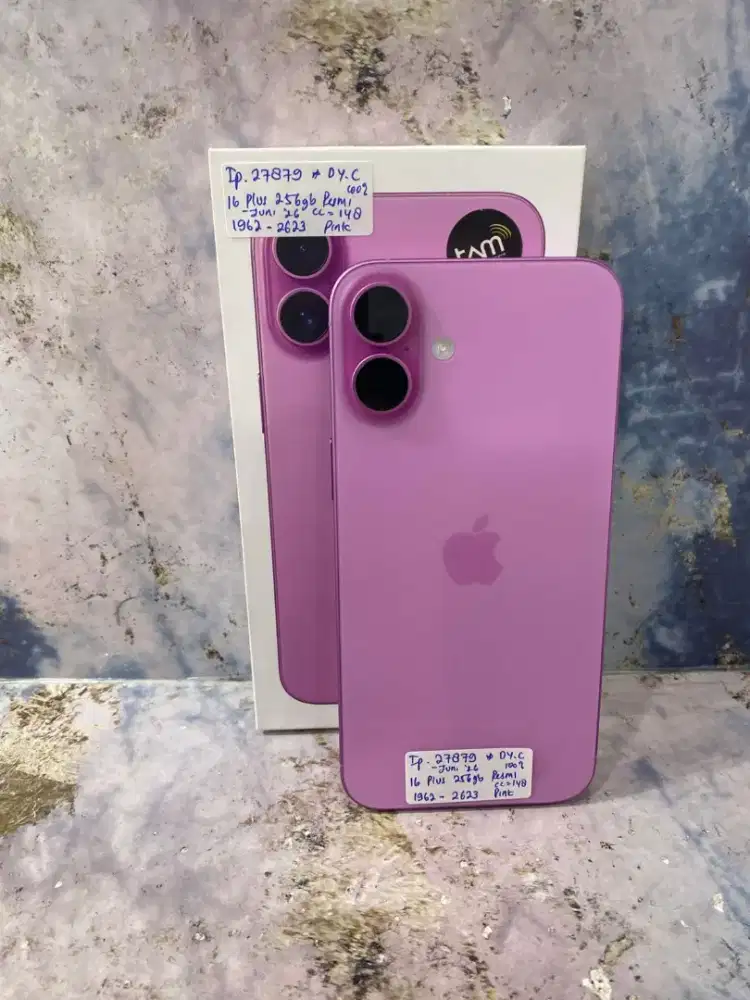 iPhone 16 Plus 256Gb Pink Resmi IBox