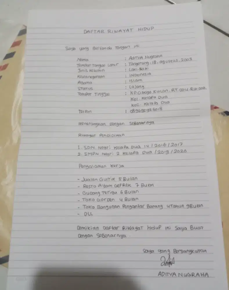 Info lowongan pekerjaan nya supir