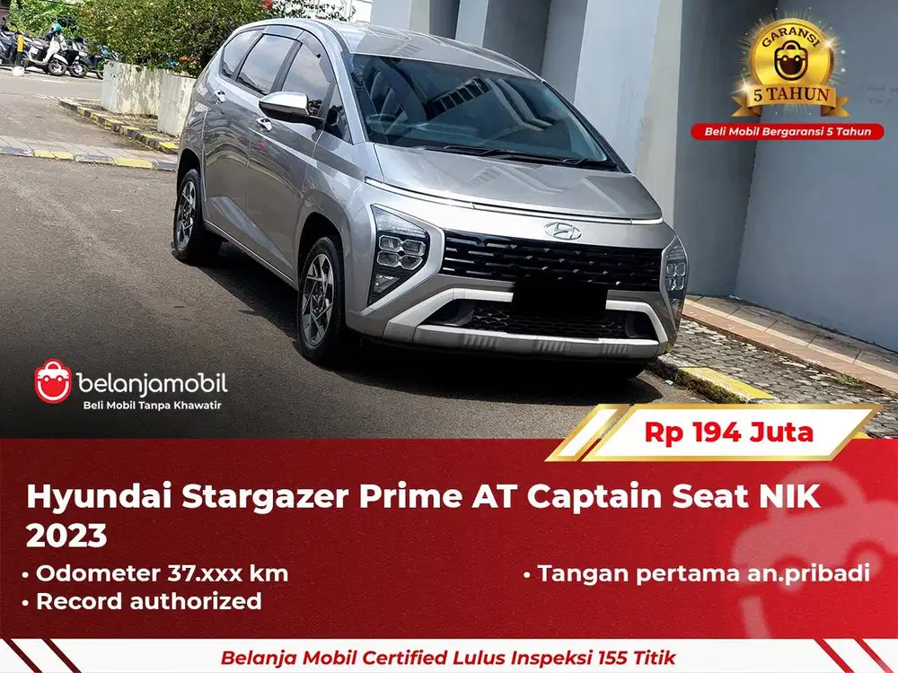 [ GARANSI 5TH ] Hyundai Stargazer Prime AT Captain Seat 2023/2024