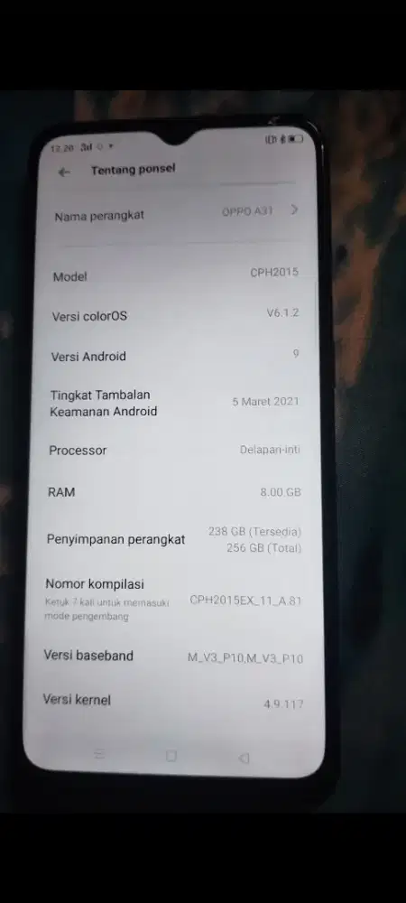 Oppo a31 ram 8 / 256