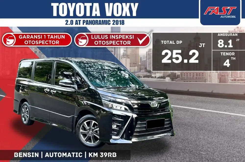 TOYOTA VOXY 2018 2.0 AT PANORAMIC LOW KM.39RB & PAJAK PANJANG #F6ST