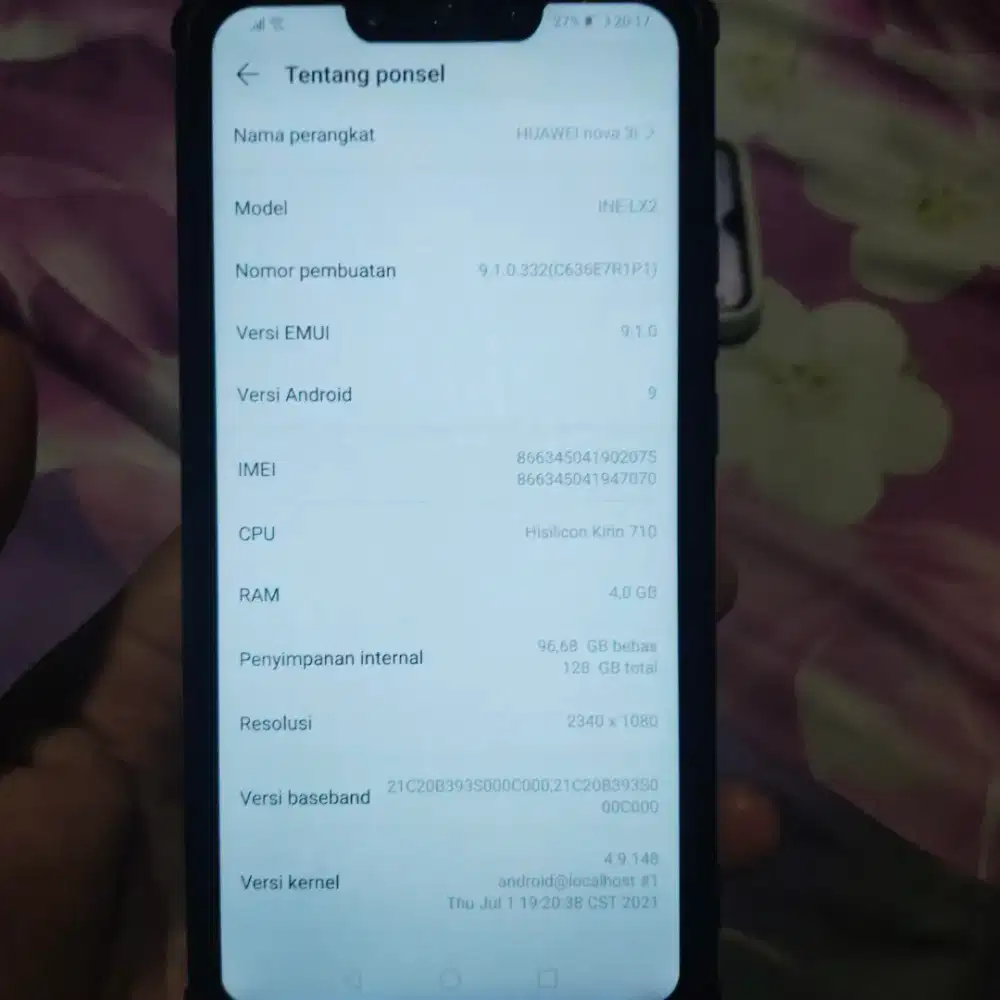 Handphone Huawei Nova 3i 4/128