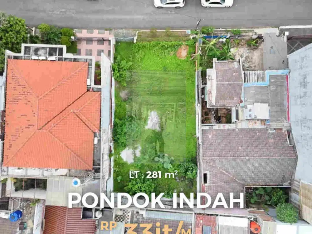 kavling tanah siap bangun shm jarang ada harga mepet njop di pondok indah jalan besar
