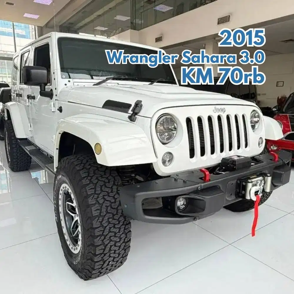 Jeep Wrangler Sahara 3.0 2015 NIK 2014 4WD White on Beige Putih