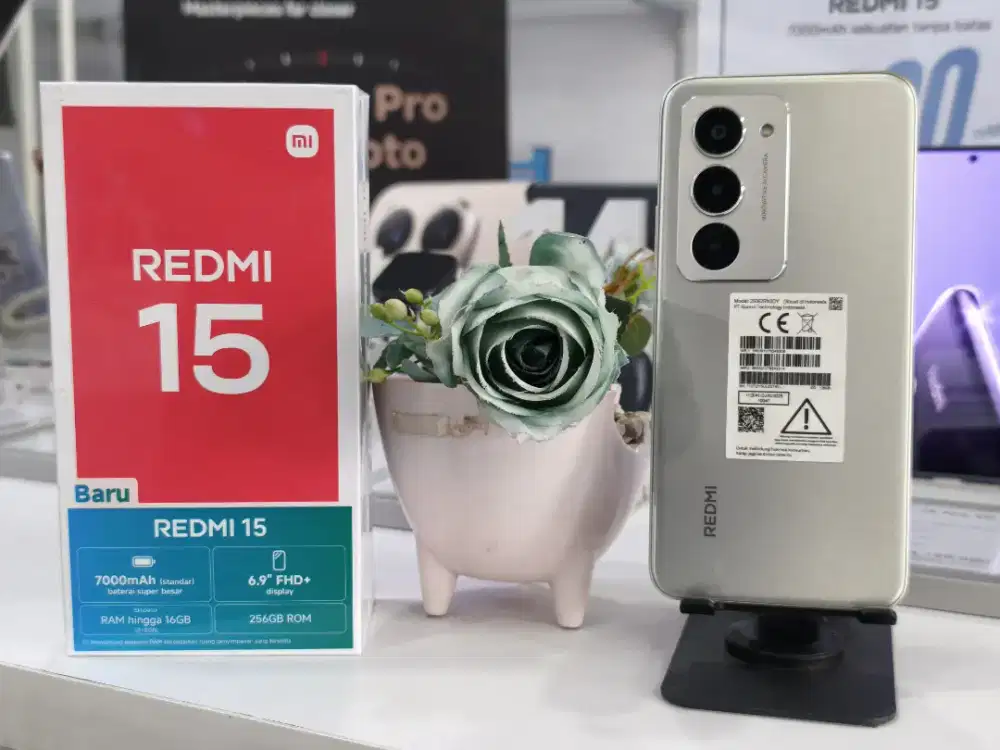 REDMI 15 8/256 ( NEW SEGEL GARANSI RESMI 15 BULAN TAM )