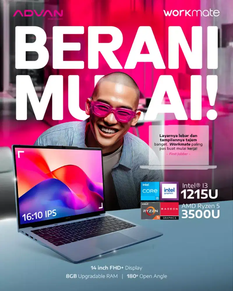 Laptop Advan Workmate 8/256 AMD Reyzen 5