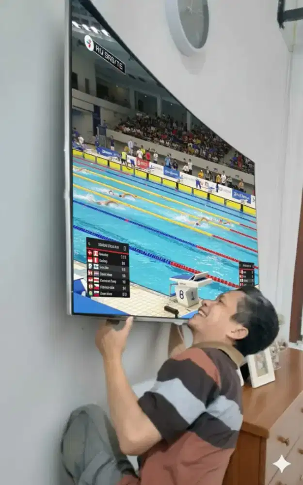 pemasangan & jual bracket utk gantungan tv led lcd di tembok kuat aman