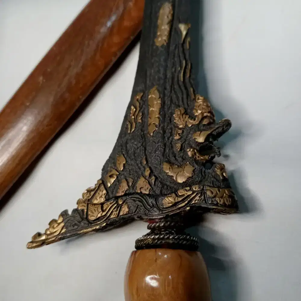 Keris Nogo Topo Kinatah Lurus langka warangka Gayaman jogja