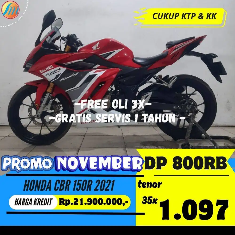 KREDIT HONDA CBR 150R 2021 DP 800RIBU ANGSURAN SANGAT TERJANGKAU