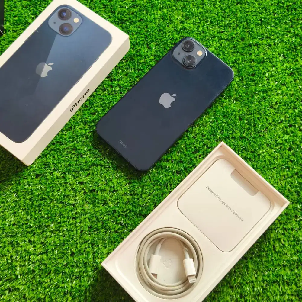 iPhone 13 128Gb Midnight Bh 80% Fullset Ori Ex Resmi